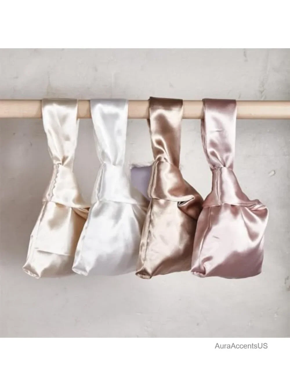 Satin Envelope Clutch Wristlet Evening Bag Wedding Party Purse